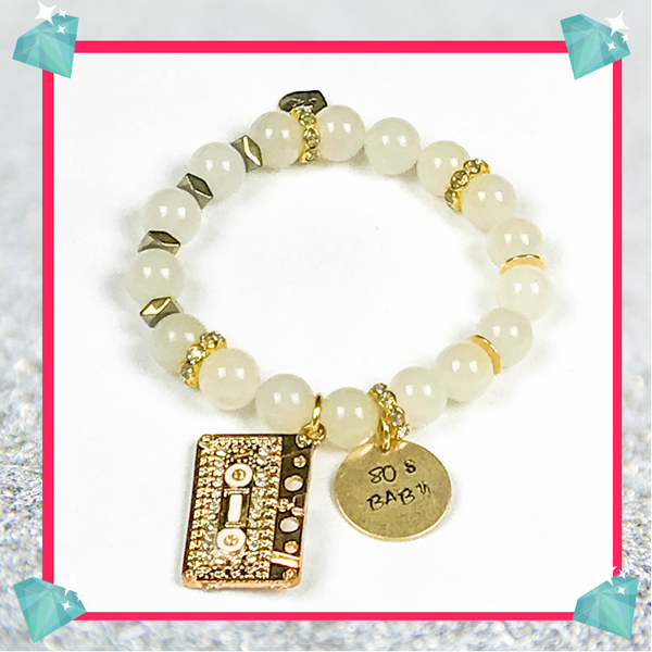 "80s Baby - White" Bracelet