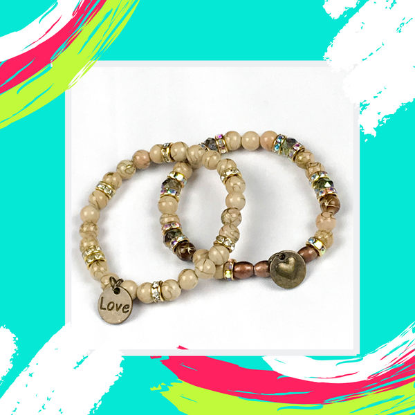 "Natural Love" Bracelet Set (2 Bracelets)