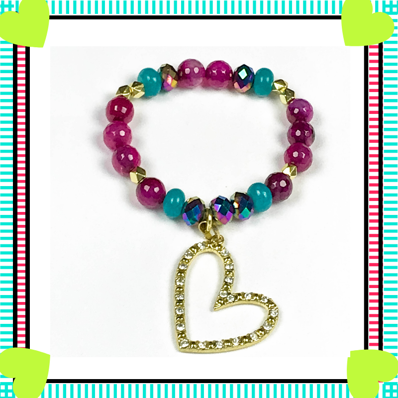 "Purple Love In Bling" Bracelet